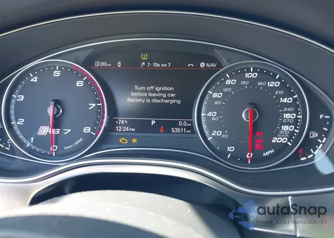 2014 Audi Rs 7 4.0T Prestige из США, поврежденный, VIN WUAW2BFC0EN904526